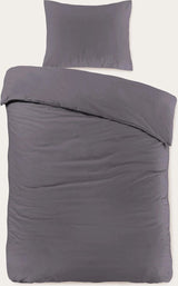 Sleeptime Basic Antraciet Dekbedovertrek - Dromen & Wonen