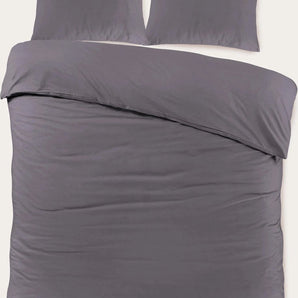 Sleeptime Basic Antraciet Dekbedovertrek - Dromen & Wonen