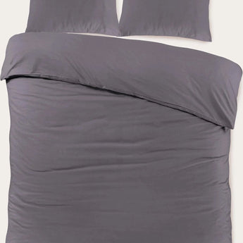 Sleeptime Basic Antraciet Dekbedovertrek - Dromen & Wonen