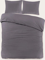 Sleeptime Basic Antraciet Dekbedovertrek - Dromen & Wonen