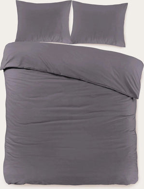 Sleeptime Basic Antraciet Dekbedovertrek - Dromen & Wonen