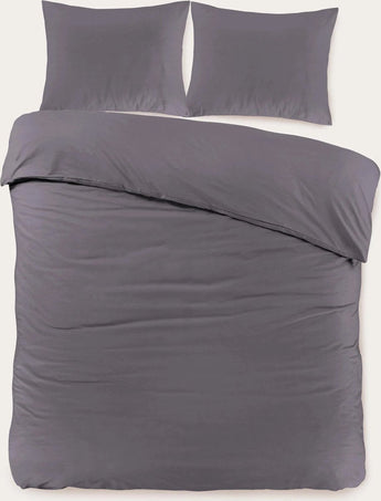 Sleeptime Basic Antraciet Dekbedovertrek - Dromen & Wonen