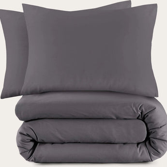 Sleeptime Basic Antraciet Dekbedovertrek - Dromen & Wonen