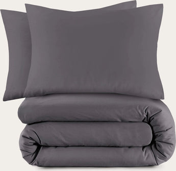 Sleeptime Basic Antraciet Dekbedovertrek - Dromen & Wonen