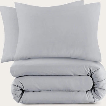 Sleeptime Basic Grijs Dekbedovertrek - Dromen & Wonen