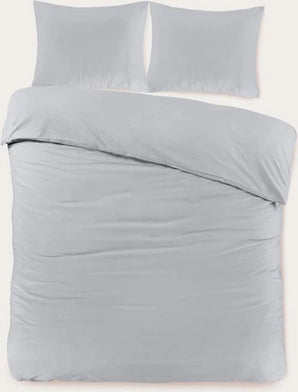 Sleeptime Basic Grijs Dekbedovertrek - Dromen & Wonen