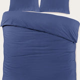 Sleeptime Basic Navy Blauw Dekbedovertrek - Dromen & Wonen