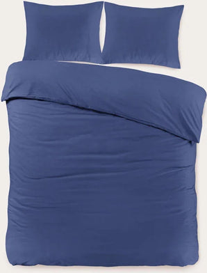 Sleeptime Basic Navy Blauw Dekbedovertrek - Dromen & Wonen