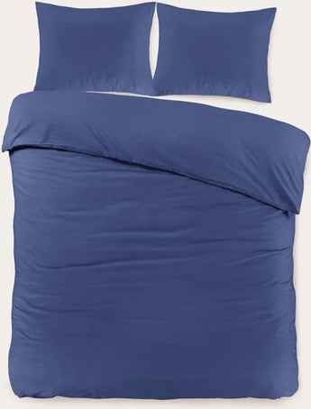 Sleeptime Basic Navy Blauw Dekbedovertrek - Dromen & Wonen