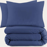 Sleeptime Basic Navy Blauw Dekbedovertrek - Dromen & Wonen