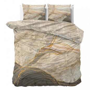 Sleeptime Botticino Taupe Dekbedovertrek - Dromen & Wonen