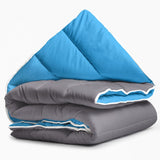 Sleeptime Dekbed en Overtrek in 1 - Antraciet/Blauw - Dromen & Wonen