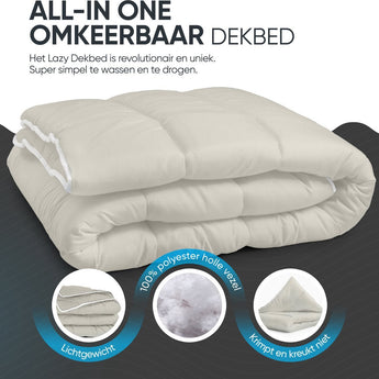 Sleeptime Dekbed en Overtrek in 1 - Creme - Dromen & Wonen
