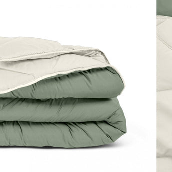 Sleeptime Dekbed en Overtrek in 1 - Creme/Groen - Dromen & Wonen