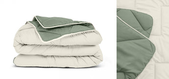 Sleeptime Dekbed en Overtrek in 1 - Creme/Groen - Dromen & Wonen