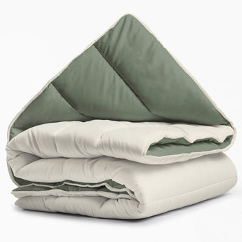 Sleeptime Dekbed en Overtrek in 1 - Creme/Groen - Dromen & Wonen