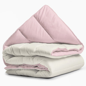 Sleeptime Dekbed en Overtrek in 1 - Creme/Roze - Dromen & Wonen