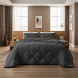 Sleeptime Dekbed en Overtrek in 1 - Diamond - Antraciet - Dromen & Wonen