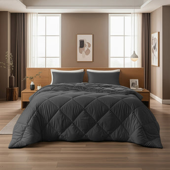 Sleeptime Dekbed en Overtrek in 1 - Diamond - Antraciet - Dromen & Wonen