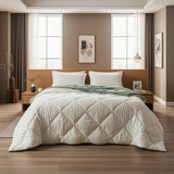 Sleeptime Dekbed en Overtrek in 1 - Diamond - Creme/Groen - Dromen & Wonen