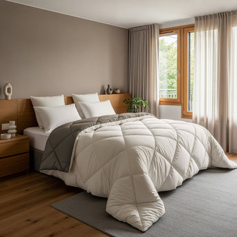 Sleeptime Dekbed en Overtrek in 1 - Diamond - Creme/Kaki - Dromen & Wonen