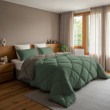 Sleeptime Dekbed en Overtrek in 1 - Diamond - Groen/Kaki - Dromen & Wonen