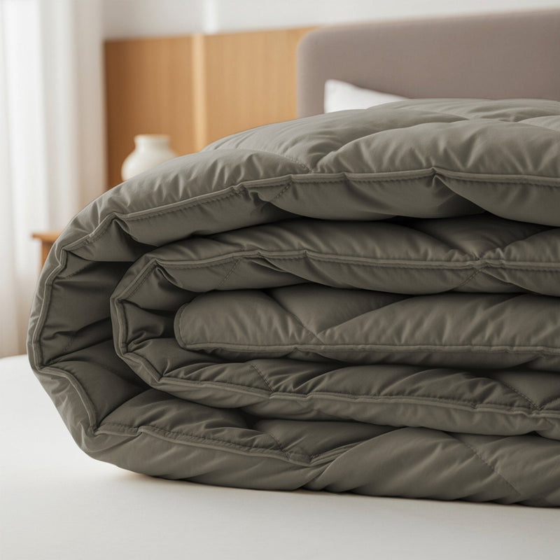 Sleeptime Dekbed en Overtrek in 1 - Diamond - Kaki - Dromen & Wonen