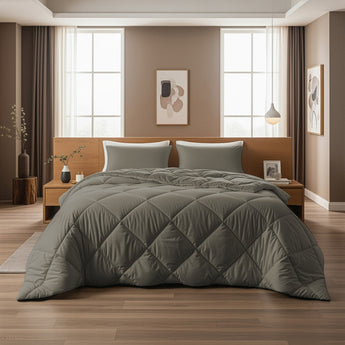 Sleeptime Dekbed en Overtrek in 1 - Diamond - Kaki - Dromen & Wonen