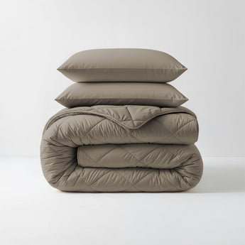 Sleeptime Dekbed en Overtrek in 1 - Diamond - Taupe - Dromen & Wonen