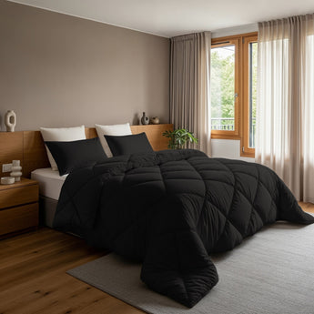 Sleeptime Dekbed en Overtrek in 1 - Diamond - Zwart - Dromen & Wonen