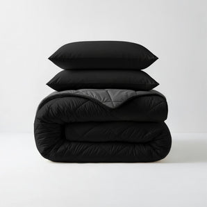 Sleeptime Dekbed en Overtrek in 1 - Diamond - Zwart/Antraciet - Dromen & Wonen