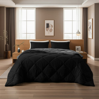 Sleeptime Dekbed en Overtrek in 1 - Diamond - Zwart/Antraciet - Dromen & Wonen