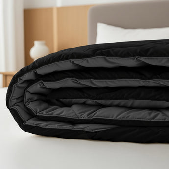 Sleeptime Dekbed en Overtrek in 1 - Diamond - Zwart/Antraciet - Dromen & Wonen