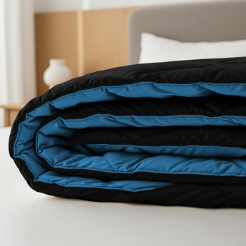 Sleeptime Dekbed en Overtrek in 1 - Diamond - Zwart/Blauw - Dromen & Wonen