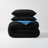 Sleeptime Dekbed en Overtrek in 1 - Diamond - Zwart/Blauw - Dromen & Wonen