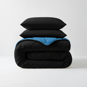 Sleeptime Dekbed en Overtrek in 1 - Diamond - Zwart/Blauw - Dromen & Wonen