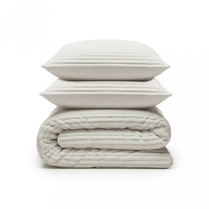 Sleeptime Dekbed en Overtrek in 1 - Flanel Rib - Beige - Dromen & Wonen