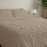 Sleeptime Dekbed en Overtrek in 1 - Flanel Rib - Taupe - Dromen & Wonen