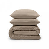 Sleeptime Dekbed en Overtrek in 1 - Flanel Rib - Taupe - Dromen & Wonen