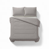 Sleeptime Dekbed en Overtrek in 1 - Flanel Rib - Taupe/Grijs - Dromen & Wonen