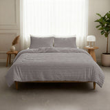 Sleeptime Dekbed en Overtrek in 1 - Flanel Rib - Taupe/Grijs - Dromen & Wonen