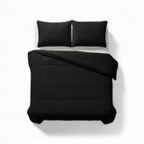 Sleeptime Dekbed en Overtrek in 1 - Flanel Rib - Zwart - Dromen & Wonen