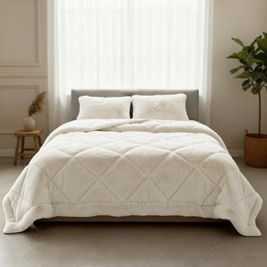 Sleeptime Dekbed en Overtrek in 1 - Fluffy Teddy - Beige - Dromen & Wonen