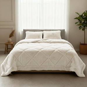 Sleeptime Dekbed en Overtrek in 1 - Fluffy Teddy - Beige - Dromen & Wonen