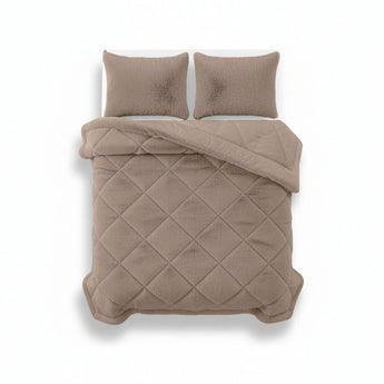 Sleeptime Dekbed en Overtrek in 1 - Fluffy Teddy - Taupe - Dromen & Wonen