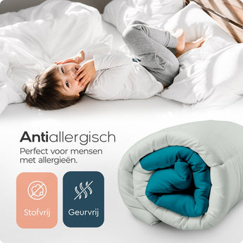 Sleeptime Dekbed en Overtrek in 1 - Grijs/Blauw - Dromen & Wonen