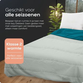 Sleeptime Dekbed en Overtrek in 1 - Grijs/Blauw - Dromen & Wonen