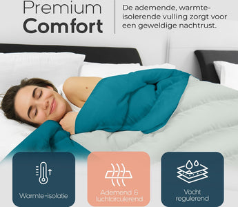 Sleeptime Dekbed en Overtrek in 1 - Grijs/Blauw - Dromen & Wonen