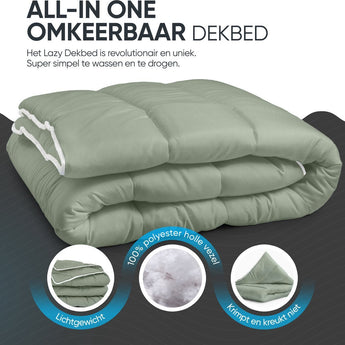 Sleeptime Dekbed en Overtrek in 1 - Groen - Dromen & Wonen