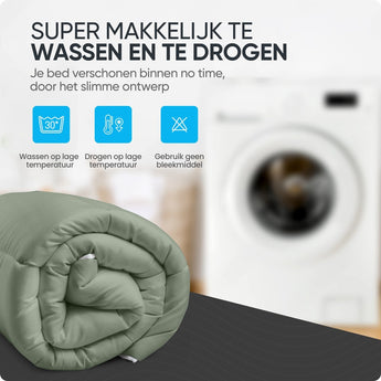 Sleeptime Dekbed en Overtrek in 1 - Groen - Dromen & Wonen